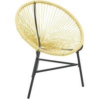 vidaXL Garden Acapulco Chair Poly Rattan Beige, Cream