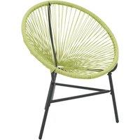 vidaXL Garden Acapulco Chair Poly Rattan Green, Green