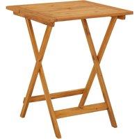 vidaXL Folding Garden Table 60x60x75 cm Solid Acacia Wood, Brown