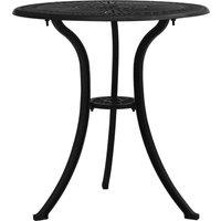 vidaXL Garden Table Black 62x62x65 cm Cast Aluminium, Black