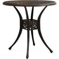 vidaXL Garden Table Bronze 78x78x72 cm Cast Aluminium, Brown