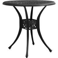 vidaXL Garden Table Black 78x78x72 cm Cast Aluminium, Black