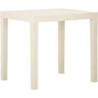 vidaXL Garden Table White 79x65x72 cm Plastic, White