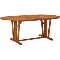 vidaXL Garden Table 200x100x75 cm Solid Wood Eucalyptus, Brown