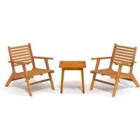 vidaXL 3 Piece Bistro Set Solid Acacia Wood