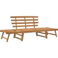 vidaXL Garden Bench 2-in-1 190 cm Solid Acacia Wood, Brown