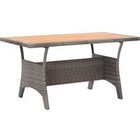 vidaXL Garden Table Grey 120x70x66 cm Solid Acacia Wood, Grey