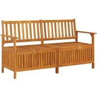 vidaXL Storage Bench 148 cm Solid Wood Acacia, Brown