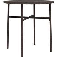 vidaXL Tea Table Brown 45 cm Poly Rattan, Brown