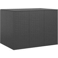vidaXL Garden Cushion Box 145x100x103 cm Black, Black