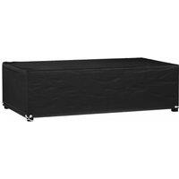vidaXL Garden Furniture Cover 8 Eyelets 125x70x35 cm Rectangular, Black