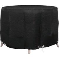 vidaXL Garden Furniture Cover 6 Eyelets 125x75 cm Round, Black