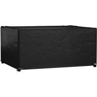 vidaXL Garden Furniture Cover 8 Eyelets 160x120x75 cm Rectangular, Black