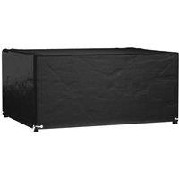 vidaXL Garden Furniture Cover 8 Eyelets 180x135x80 cm Rectangular, Black