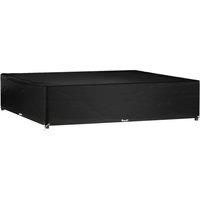 vidaXL Garden Furniture Cover 16 Eyelets 240x240x55 cm Square, Black