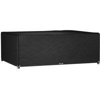 vidaXL Garden Furniture Cover 12 Eyelets 240x180x80 cm Rectangular, Black