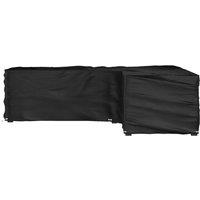vidaXL L-Shaped Garden Furniture Cover 16 Eyelets 250x250x70 cm, Black