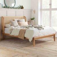Birlea 135cm Astrid Rattan Bed Oak, Brown