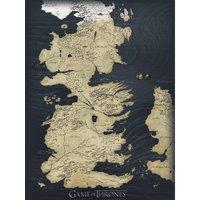Game Of Thrones map - 30 X 40Cm, Multi