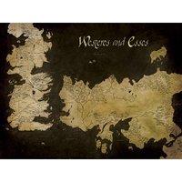 Game Of Thrones westeros And Essos Antique Map - 30 X 40Cm, Multi