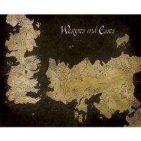 Game Of Thrones westeros And Essos Antique Map - 40 X 50Cm, Multi