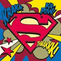 Superman pop Art Shield - 40 X 40Cm, Multi