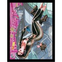 Batman Comic Covers catwoman Around Collector Print framed , Multi