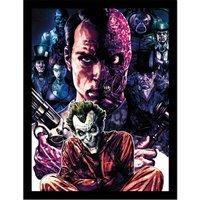 Batman Comic Covers villains Collector Print framed , Multi