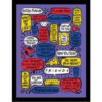Friends 30 Years quotes Collector Print framed , Multi