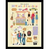 Friends 30 Years 30 Years Of Friendship Collector Print framed , Multi