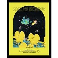 Rick And Morty classrickal Goodbye Moonmen Collector Print framed , Multi
