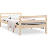 Vidaxl Bed Frame 90X190 Cm 3Ft Single Solid Wood Pine, Brown