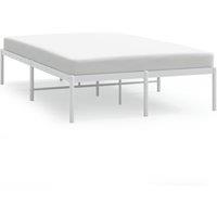 Vidaxl Metal Bed Frame White 120X200 Cm, White