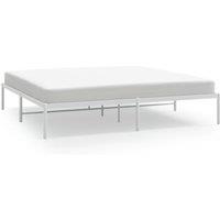 Vidaxl Metal Bed Frame White 180X200 Cm 6Ft Super King, White