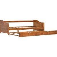 Vidaxl Pull-out Sofa Bed Frame Honey Brown Pinewood 90X200 Cm, Brown