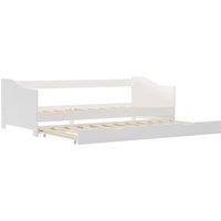 Vidaxl Pull-out Sofa Bed Frame White Pinewood 90X200 Cm, White