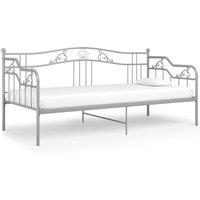 Vidaxl Sofa Bed Frame Occasional Sleeepover Bed Frame Guest Resting Sleeping Sofa Bed Frame Living Room Seating Indoor Home Grey Metal, Grey