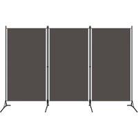 Vidaxl 3-panel Room Divider Anthracite 260X180 Cm