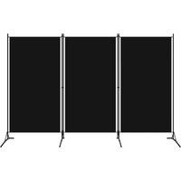 Vidaxl 3-panel Room Divider Black 260X180 Cm