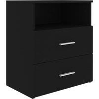Vidaxl Bed Cabinet Black 50X32X60 Cm, Black