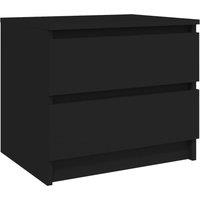Vidaxl Bed Cabinet Black 50X39X43.5 Cm Engineered Wood, Black