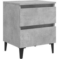 Vidaxl Bed Cabinet Concrete Grey 40X35X50 Cm Engineered Wood, Grey