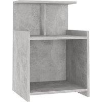 Vidaxl Bed Cabinet Concrete Grey 40X35X60 Cm Engineered Wood, Grey