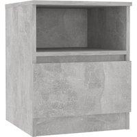 Vidaxl Bed Cabinet Concrete Grey 40X40X50 Cm Engineered Wood, Grey