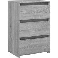 Vidaxl Bed Cabinet Grey Sonoma 40X35X62.5 Cm Engineered Wood, Grey