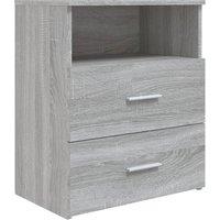 Vidaxl Bed Cabinet Grey Sonoma 50X32X60 Cm, Grey