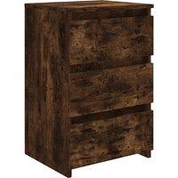 Vidaxl Bed Cabinet Smoked Oak 40X35X62.5 Cm Engineered Wood, Brown