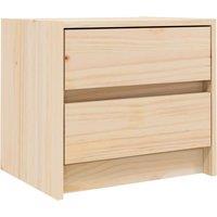 Vidaxl Bedside Cabinet 40X31X35.5 Cm Solid Wood Pine, Brown