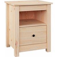Vidaxl Bedside Cabinet 40X35X49 Cm Solid Wood Pine, Brown