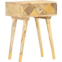 Vidaxl Bedside Cabinet 43X30X58 Cm Solid Mango Wood, Brown